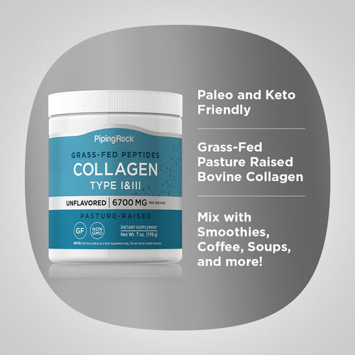 Ultra Collagen Powder Type I & III, 7 oz (198 g) Bottle Benefits