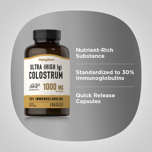 Ultra Colostrum (High IG), 1000 mg (per serving), 120 Quick Release Capsules Benefits