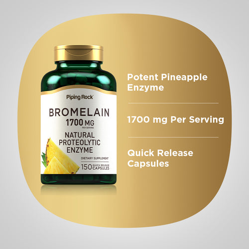 Ultra Strength Bromelain, 1700 mg (per serving), 120 Quick Release Capsules Benefits