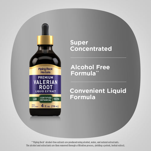Valerian Root Liquid Extract Alcohol Free, 4 fl oz (118 mL) Dropper Bottle Benefits
