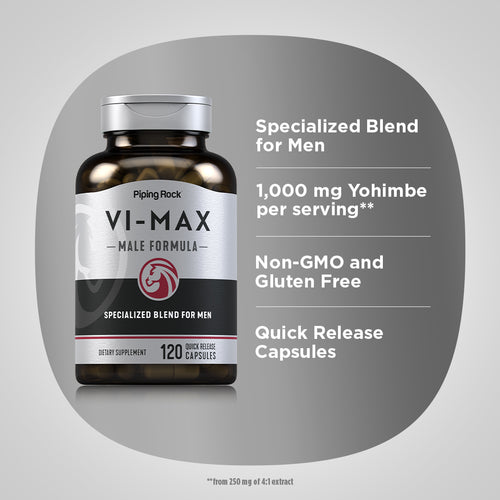 Vi-Max Male "MEN ONLY", 120 Quick Release Capsules Benefits