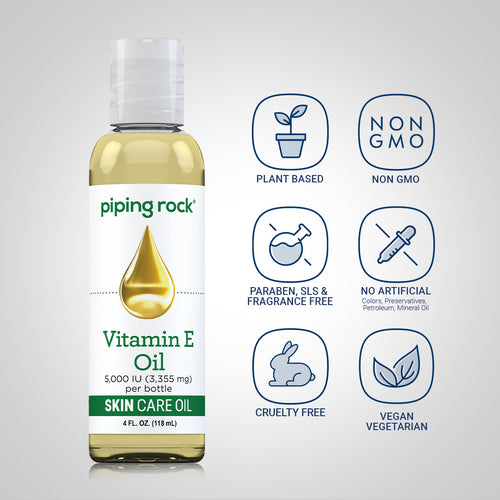 Vitamin E Natural Skin Oil, 5000 IU, 4 fl oz (118 mL) Bottle Dietary Attributes