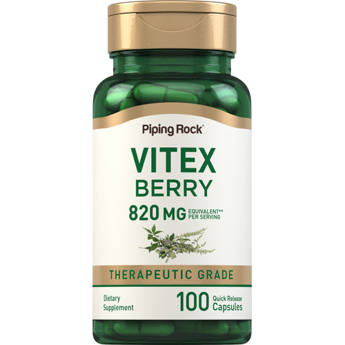 Vitex (Chasteberry Fruit), 820 mg (per serving), 100 Quick Release Capsules