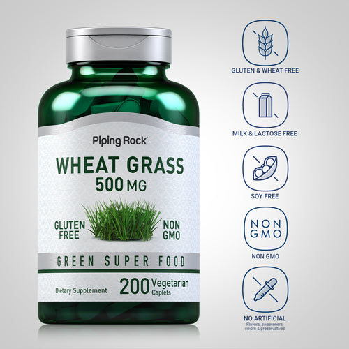 Wheat Grass, 500 mg, 200 Vegetarian Caplets Dietary Attributes