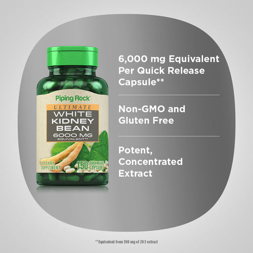 White Kidney Bean, 6000 mg, 150 Quick Release Capsules Benefits