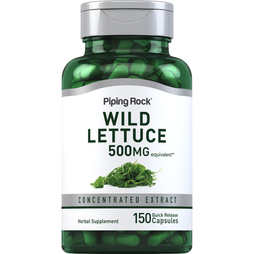 Wild Lettuce, 500 mg, 150 Quick Release Capsules Bottle
