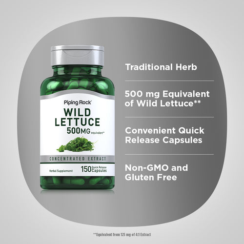 Wild Lettuce, 500 mg, 150 Quick Release Capsules Benefits