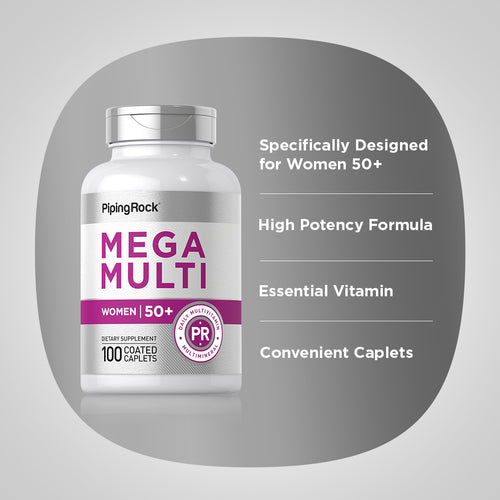 Woman's Mega Multi 50 Plus, 100 Coated Caplets Benefits