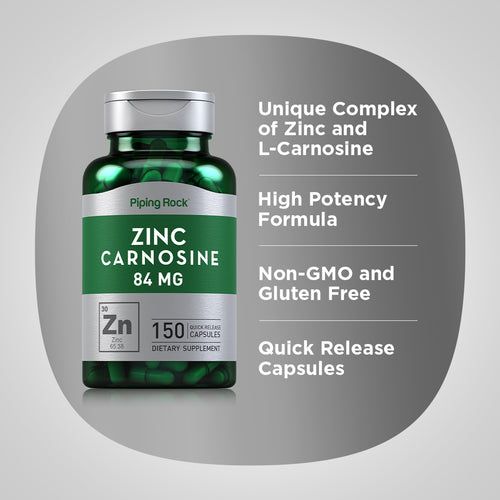 Zinc Carnosine, 84 mg, 150 Quick Release Capsules Benefits