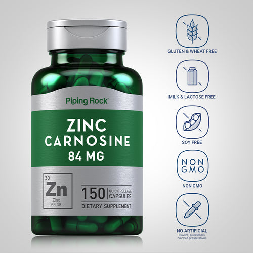Zinc Carnosine, 84 mg, 150 Quick Release Capsules Dietary Attributes