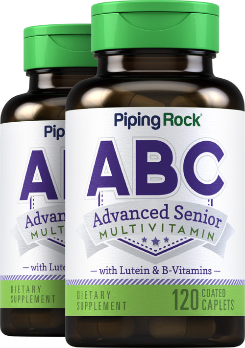 ABC Advanced Senior with Lutein & Lycopene, 120 Coated Caplets, 2  Bottles