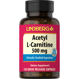 Acetil L-carnitina  500 mg 120 Cápsulas de Rápida Absorção     