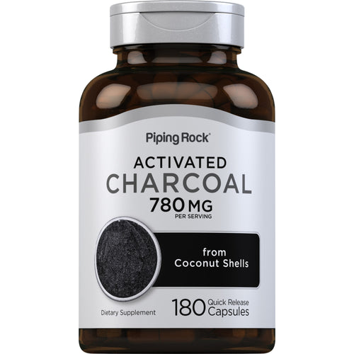Carvão ativado  780 mg (por dose) 180 Cápsulas de Rápida Absorção     