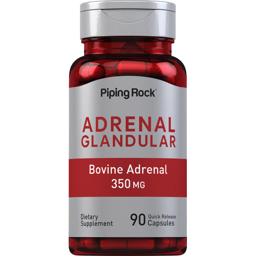 Raw Adrenal Glandular (bawół) 350 mg 90 Kapsułki o szybkim uwalnianiu     