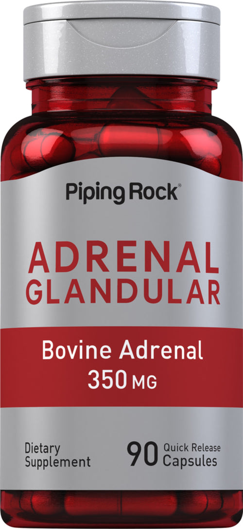 Glândulas suprarrenais bruto (bovino) 350 mg 90 Cápsulas de Rápida Absorção     