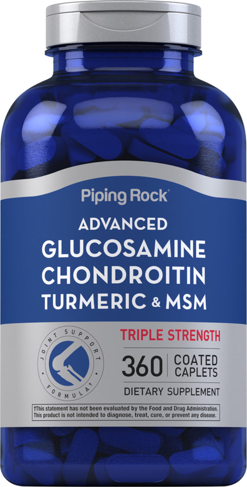 Rozšírená trojitá sila glukozamín chondroitín MSM Plus Kurkuma 360 Potiahnuté kapsuly       