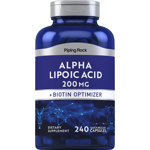 Acide Alpha Lipoique plus optimiseur de biotine 200 mg 240 Gélules à libération rapide     