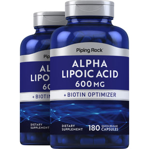 Alpha Lipoic Acid, 600 mg, 180 Quick Release Capsules, 2  Bottles