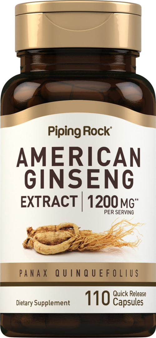 Ginseng américain 1200 mg (par portion) 110 Gélules à libération rapide     