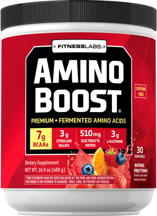 Amino Boost BCAA-poeder (Natuurlijke fruitpunch) 16.9 oz 480 g Fles    