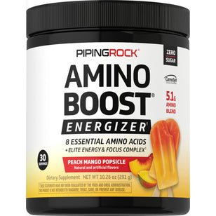 Amino-boost energigivande pulver (Persika mango isglass) 10.26 oz 291 g Flaska    