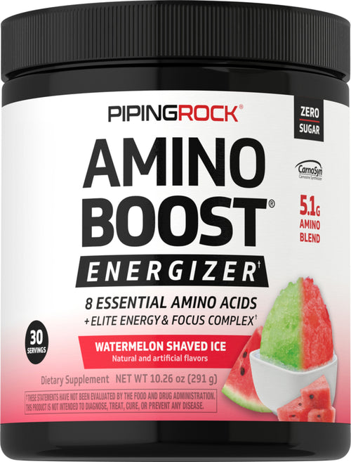 Bebida energética en polvo Amino Boost Energizer (sabor Watermelon Shaved Ice) 10.26 oz 291 g Botella/Frasco    