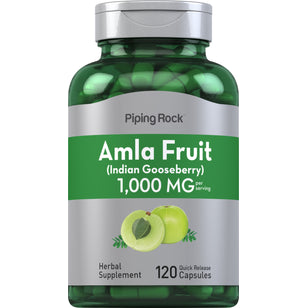 Ovocie Amla (indický egreš) 1,000 mg (v jednej dávke) 120 Kapsule s rýchlym uvoľňovaním     