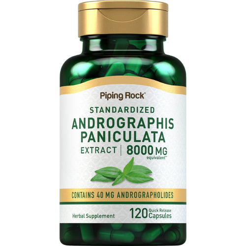 Andrographis paniculata-Extrakt  8000 mg 120 Kapseln mit schneller Freisetzung     