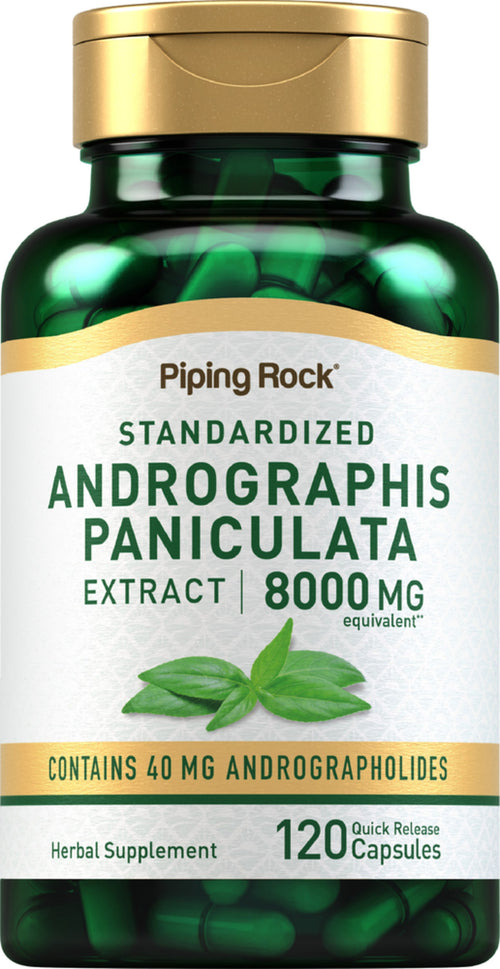Extrato de Andrographis Paniculata 8000 mg 120 Cápsulas de Rápida Absorção     