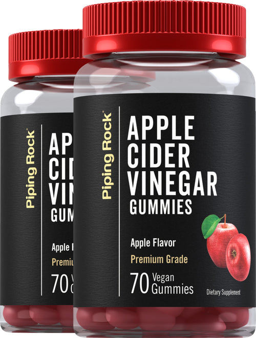 Apple Cider Vinegar (Apple), 70 Vegan Gummies, 2  Bottles