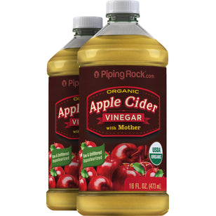 Apple Cider Vinegar w/Mother (Organic), 16 fl oz (473 mL) Bottles, 2  Bottles