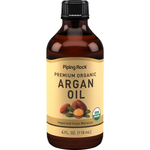 Argan Oil Pure Moroccan Liquid Gold (Organic), 4 fl oz (118 mL) Dropper Bottle