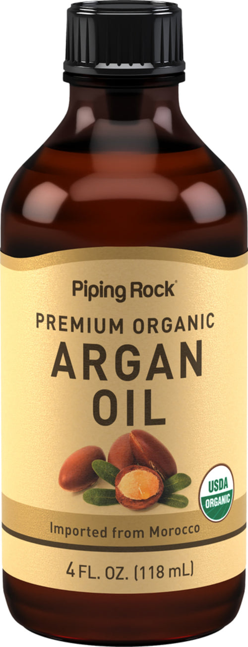 Argan Oil Pure Moroccan Liquid Gold (Organic), 4 fl oz (118 mL) Dropper Bottle