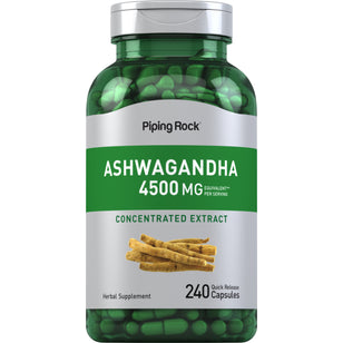 Ashwagandha 4500 mg (par portion) 240 Gélules à libération rapide     