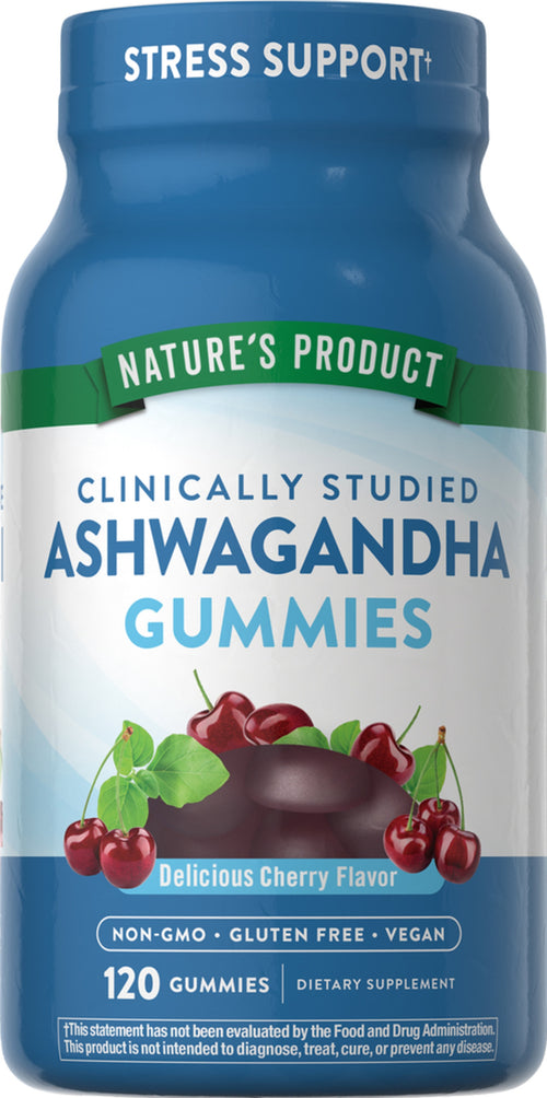 Ashwagandha Gummies (Delicious Cherry), 120 Gummies