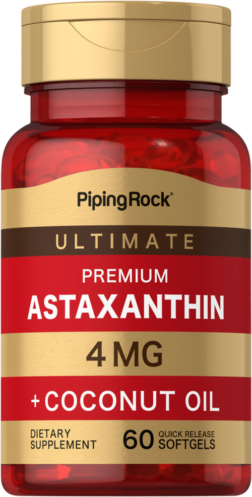 Astaxanthin, 4 mg, 60 Quick Release Softgels Bottle
