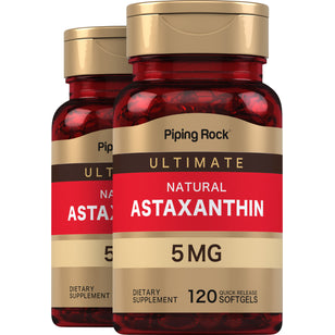 Astaxanthine,  5 mg 120 Gélules à libération rapide 2 Bouteilles