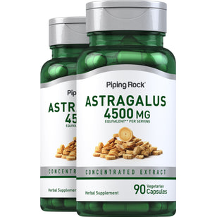 Astragalus Root, 4500 mg (per serving), 90 Vegetarian Capsules, 2  Bottles
