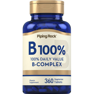 Complexo B vitamina B100 360 Comprimidos vegetarianos       