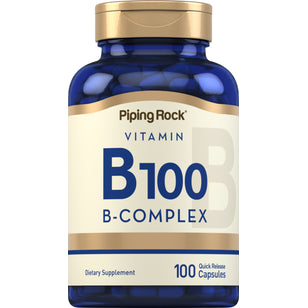Complexo B vitamina B100 100 Cápsulas de Rápida Absorção       