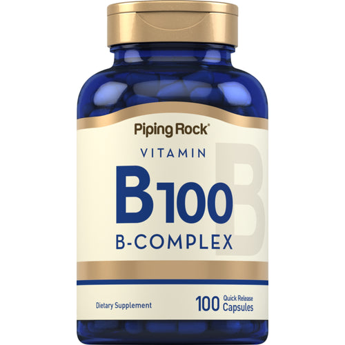 B-100-Vitamin-B-Komplex 100 Kapseln mit schneller Freisetzung       
