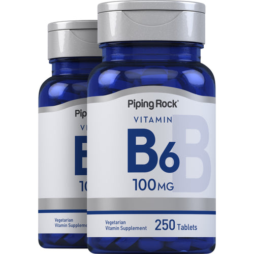 B-6 (Pyridoxine), 100 mg, 250 Tablets, 2  Bottles