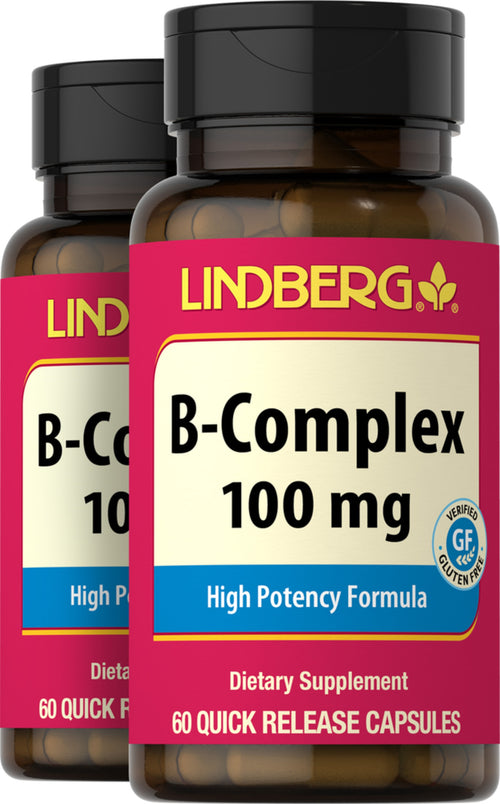 B-Complex, 100 mg, 60 Quick Release Capsules, 2  Bottles