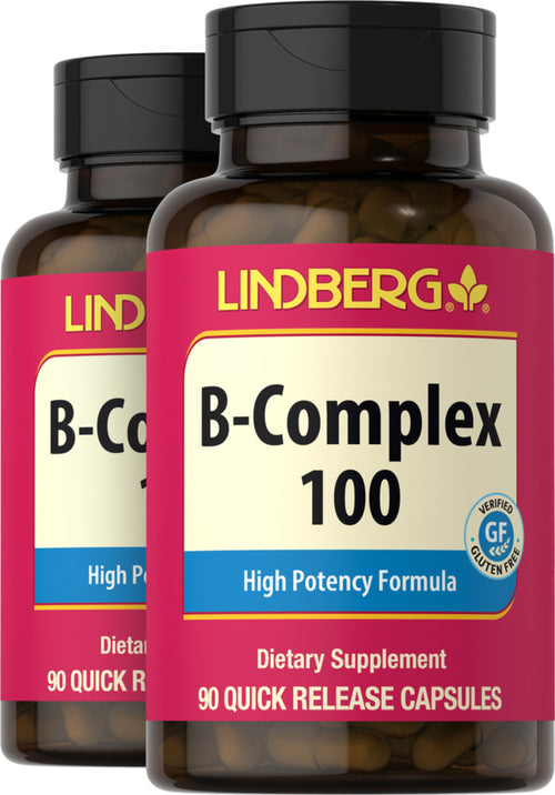 B-Complex, 100 mg, 90 Quick Release Capsules, 2  Bottles