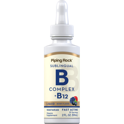 Nestemäinen B12ja B-vitamiinikompleksi 1200 μg 2 fl oz 59 ml Pipettipullo  
