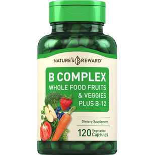 B Complex Plus Vitamin B-12, 120 Vegetarian Capsules