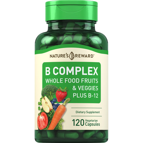 B Complex Plus Vitamin B-12, 120 Vegetarian Capsules