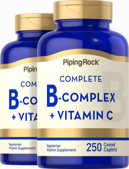 Complexe B plus vitamine C,  250 Petits comprimés enrobés 2 Bouteilles