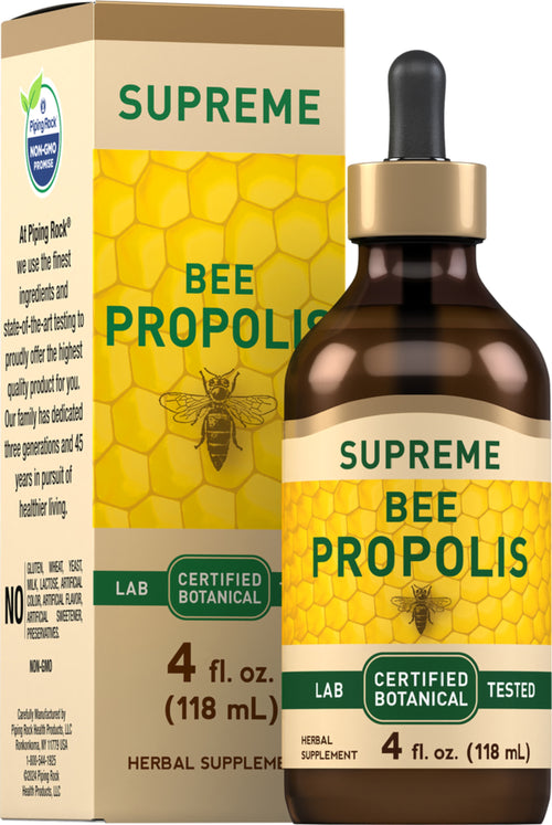 Bee Propolis, 4 fl oz (118 mL) Dropper Bottle