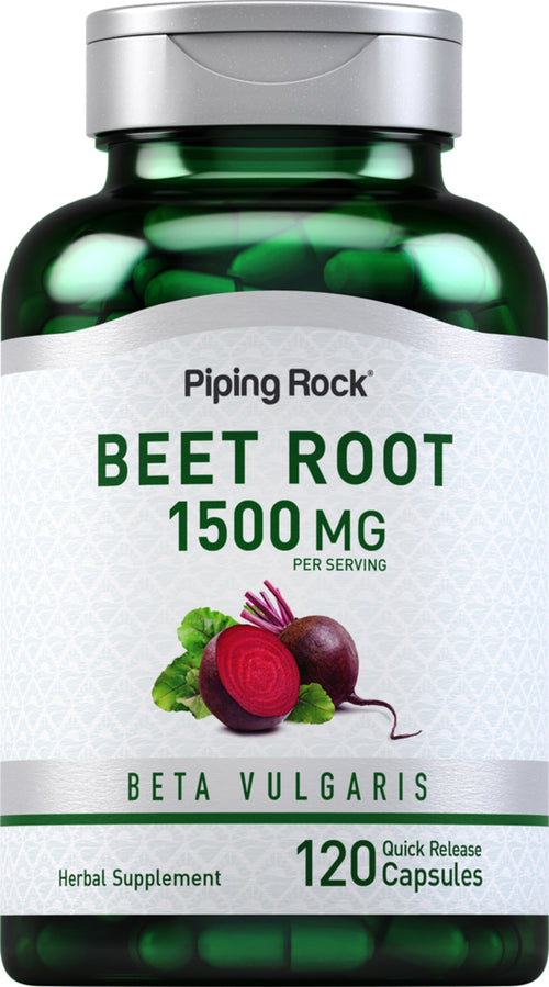 Beet Root, 1500 mg (per serving), 120 Quick Release Capsules Bottle